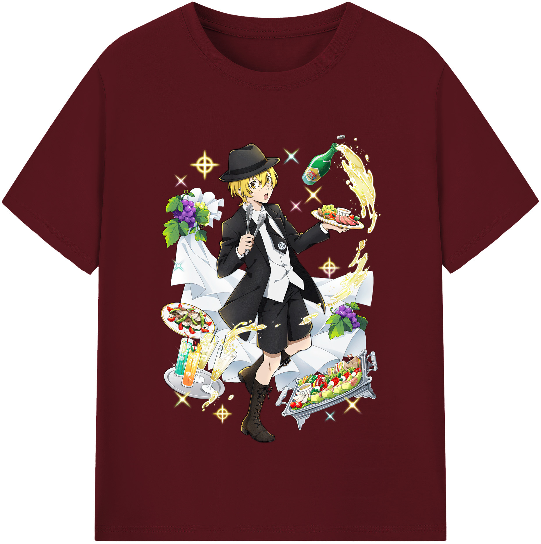 （画像用） 文豪ストレイドッグス Bungo Stray Dogs 綿100％半袖Tシャツ（フロントプリント）